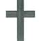 Ekena Millwork 14"W x 20"H x 3/4"D Vintage Farmhouse Cross, Barnwood Decor Collection, Driftwood Blue DECR014X020X0750CRSBU - alternate 1